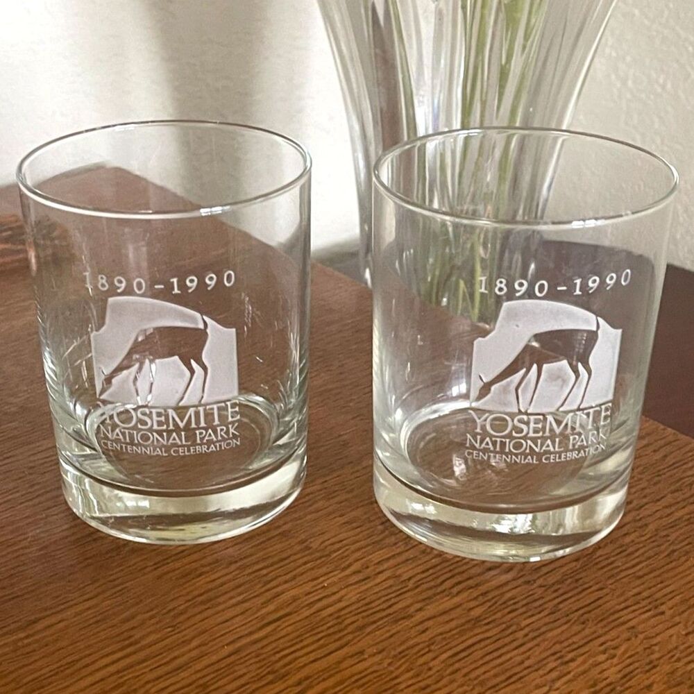 SUPER RARE! Kusak Yosemite National Park Centennial Crystal Rocks Whiskey Glass